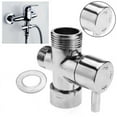 thumbnail image 1 of Dreamhall Chrome Plated Brass Diverter Valve T-Adapter Connector 3Ways for Shower Head Silver, 1 of 5