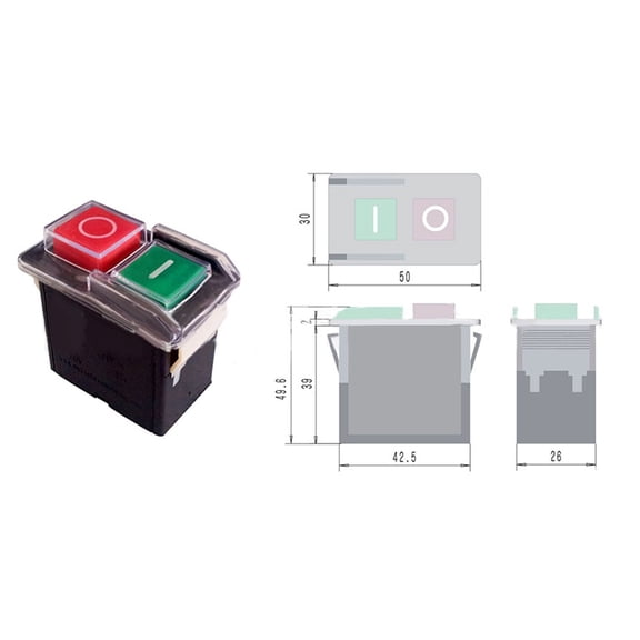 Dreamhall Electromagnetic Switch Ck1/250V 6/4A Universal Safety Stop Button Cutting Machine Electromagnetic Switch