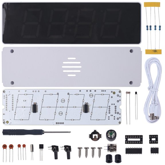 Dreamhall Engaging for Diy Rgb Digital Clock Soldering Project for All Skill Levels,White