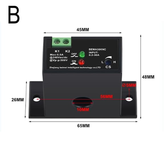 Dreamhall Flameproof Adjustable Ac Current Sensing Switch Self-Powered Sensing Switch,B