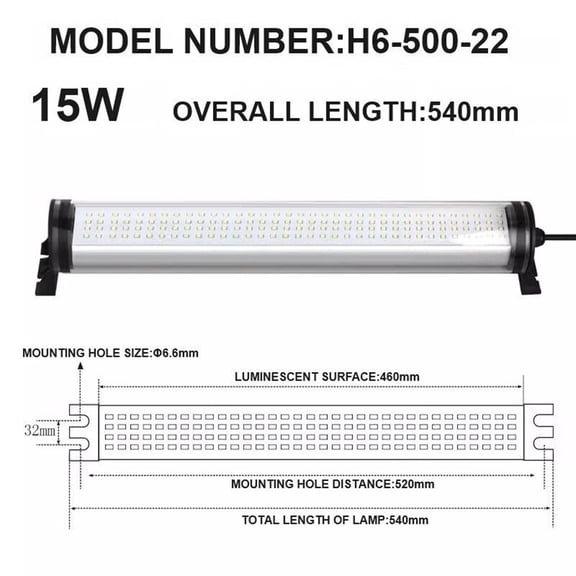 Dreamhall Led Milling Cnc Machine Tool Light Explosion-Proof Waterproof Oil-Proof Workshop,15W