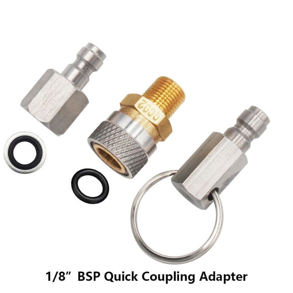 Dreamhall Metal Extended Pcp Air Charging Quick Release Adapter Socket Male 1/8 8Mm for Pump and Cylinder Quick Coupler/Threaded Probe