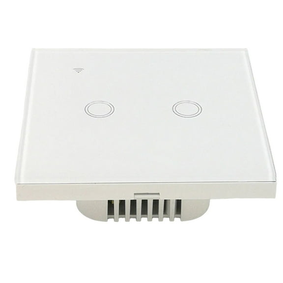 Dreamhall Smart Light Switch 2 Gang Wifi Smart Touch Wall Switch Voice/App Sharing Switch,White