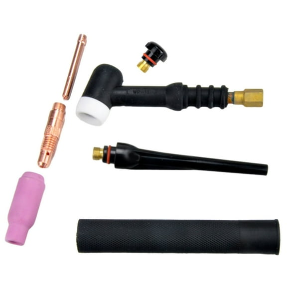 Dreamhall Tig Welding Torch Head Body Wp-17F Sr-17F Flexible 150Amp Air Cooled Tig Welding Torch Head Wp-17F Electrode Clip 2.4Mm