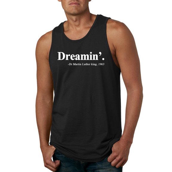 Dreamin' Dr Martin Luther King Jr. 1963 Mens Graphic Tank Top, Black, Small