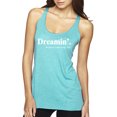 thumbnail image 1 of Dreamin' Dr Martin Luther King Jr. 1963 Tri-Blend Racerback Tank Top, Tahiti Blue, X-Large, 1 of 3