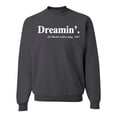 thumbnail image 1 of Dreamin' Dr Martin Luther King Jr. 1963 Unisex Crewneck Graphic Sweatshirt, Charcoal, Medium, 1 of 3