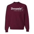 thumbnail image 1 of Dreamin' Dr Martin Luther King Jr. 1963 Unisex Crewneck Graphic Sweatshirt, Maroon, Large, 1 of 3
