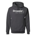 thumbnail image 1 of Dreamin' Dr Martin Luther King Jr. 1963 Unisex Graphic Hoodie Sweatshirt, Charcoal, Large, 1 of 3