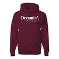 thumbnail image 1 of Dreamin' Dr Martin Luther King Jr. 1963 Unisex Graphic Hoodie Sweatshirt, Maroon, Large, 1 of 3