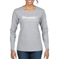 thumbnail image 1 of Dreamin' Dr Martin Luther King Jr. 1963 Womens Graphic Long Sleeve T-Shirt, Heather Grey, 2XL, 1 of 3