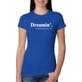 thumbnail image 1 of Dreamin' Dr Martin Luther King Jr. 1963 Womens Slim Fit Junior Tee, Royal, 2XL, 1 of 3