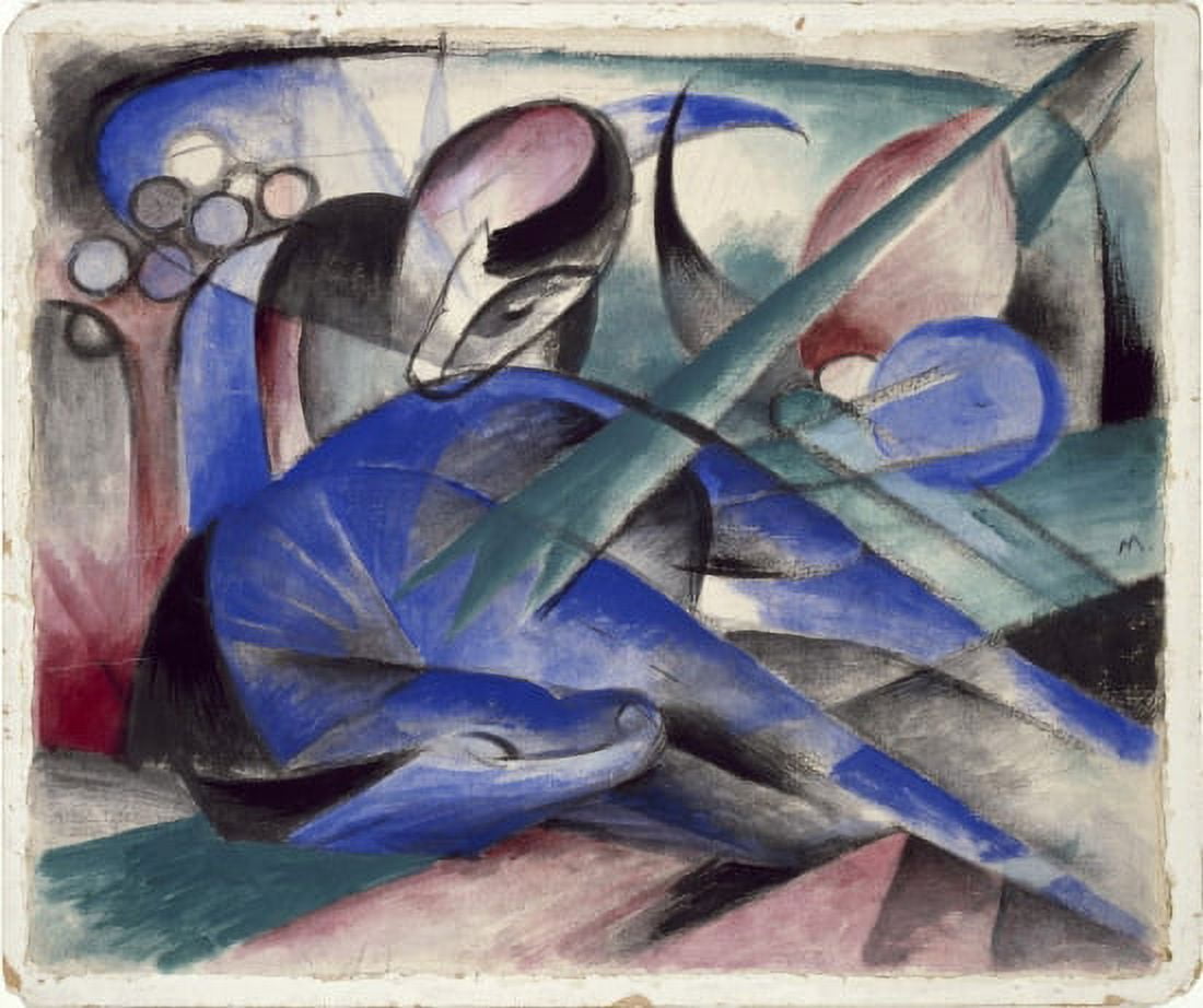 Dreaming Horse Canvas Art - Franz Marc (18 x 24)