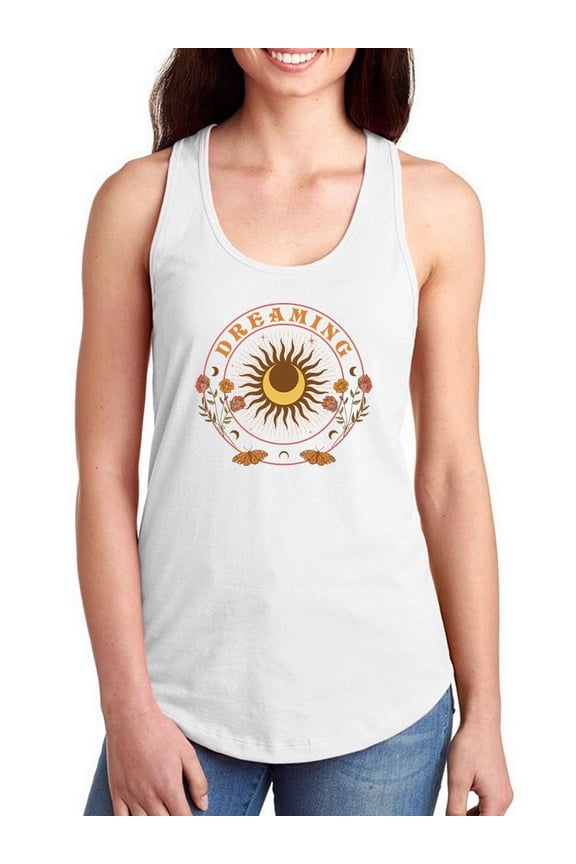 Dreaming Moon Decor Racerback Tank Women -Smartprints Designs, Female Small