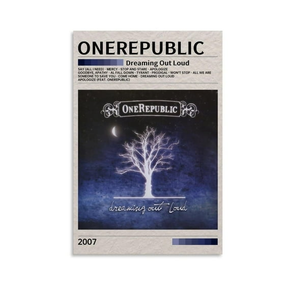 Dreaming Out Loud By OneRepublic Canvas Poster Bedroom Decor Office Decor Gifts