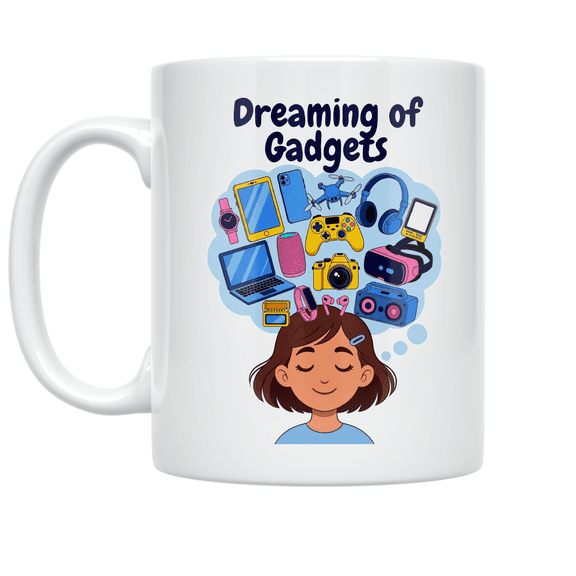 Dreaming of Gadgets - Tech for Kids - 11 oz Ceramic Coffee Mug