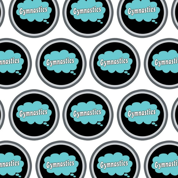 Dreaming of Gymnastics Blue Premium Gift Wrap Wrapping Paper Roll