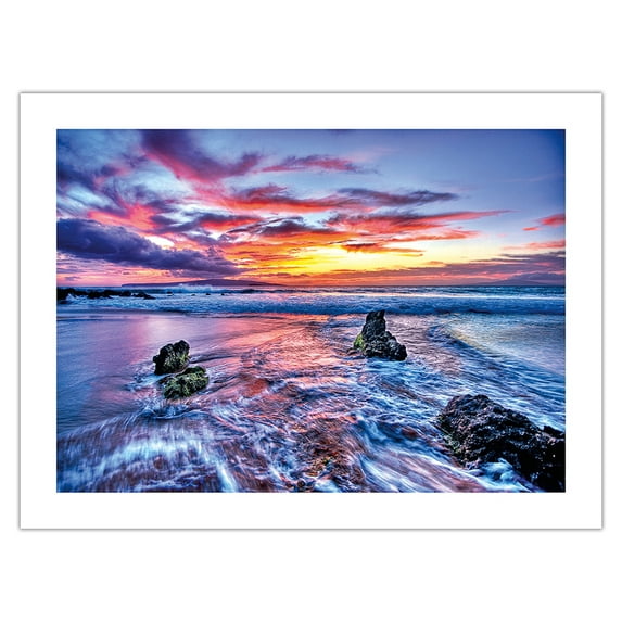 Dreaming of Hawaii - Hawaiian Sunset - From an Original Color Photograph by Randy Jay Braun - Bamboo Fine Art 290gsm Paper Print (Unframed) 18x24in