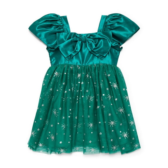 Dreaming of Lucy Toddler Girls Plaid Dress with Flutter Sleeves, Sizes 12M- 5T