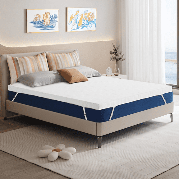 Dreamlify Mattress Topper - 3 Inch Queen Size Memory Foam Bed Topper with Removable & Washable Cover for Pressure Relief & Comfort, CertiPUR-US Certified