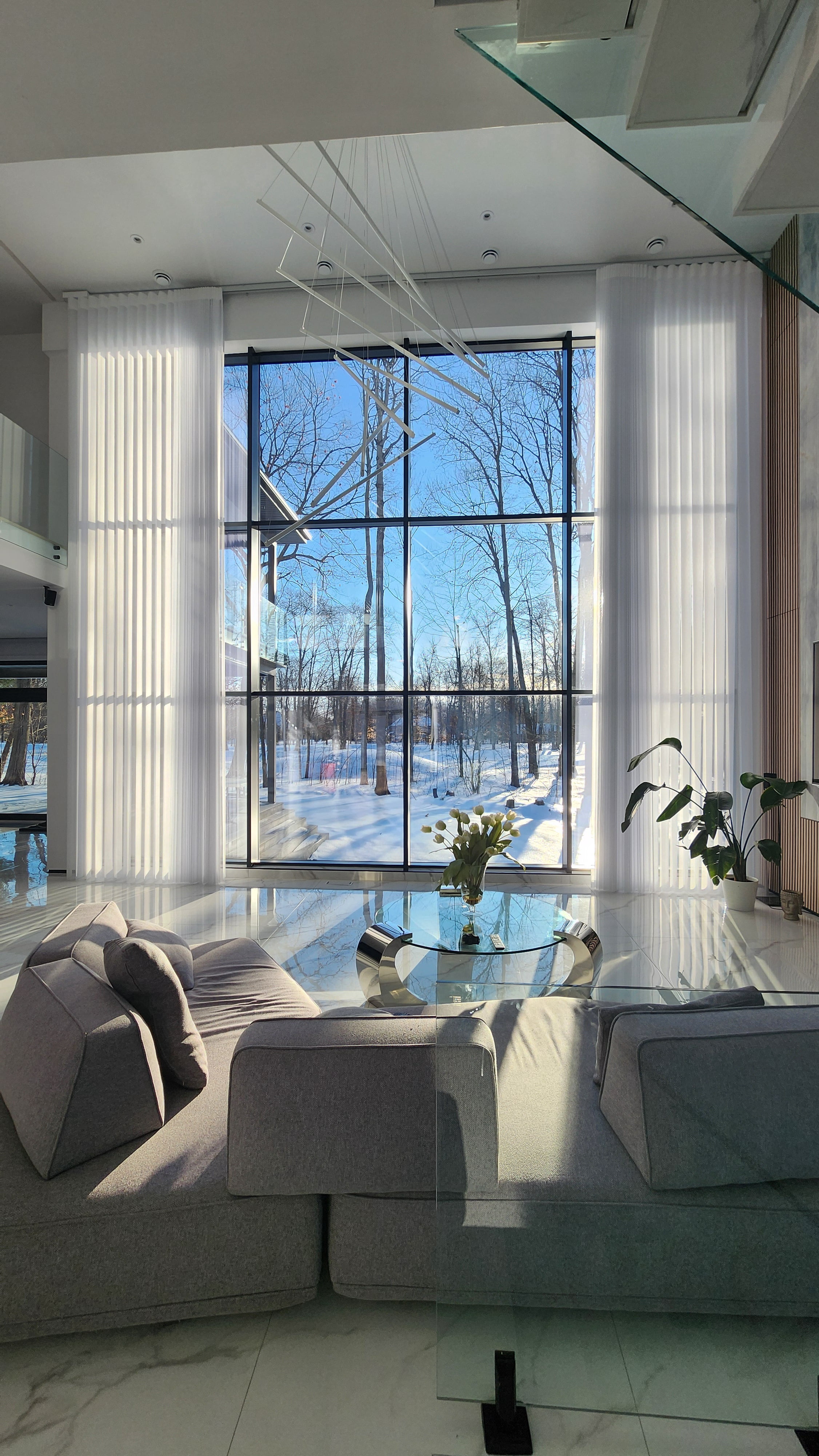 Dreamlike Curtains Custom Sheer Vertical 100% curtain look with 100% ...