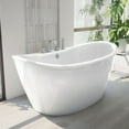 thumbnail image 1 of Dreamline BTCA6032WFXXC00 Caspian 60" Free Standing Acrylic Soaking Tub - White, 1 of 12