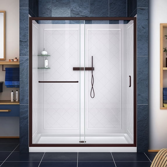 Dreamline DL-6118-CLC-06 Infinity-Z 76-3/4" High X 60" Wide X 34" Deep Alcove Shower