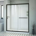 thumbnail image 1 of Infinity-Z 34 Inch D x 60 Inch W x 76-3/4 Inch H Clear Sliding Shower Door with Left Drain Shower Base and Back Wall, 1 of 11