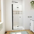 thumbnail image 1 of Aqua Q Fold 36 Inch D x 36 Inch W x 74-3/4 Inch H Frameless Bi Fold Shower Door in Matte Black with White Acrylic Base Kit, 1 of 9