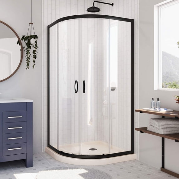 Dreamline DL-6702-22-09 Prime 36" Wide X 74 3/4" High Semi-Frameless Clear Glass Sliding
