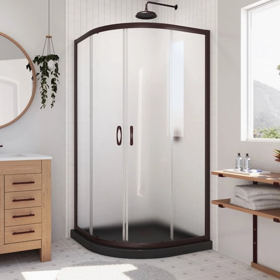Dreamline DL-6702-89-06FR Prime 36" Wide X 74 3/4" High Semi Frameless Frosted Glass