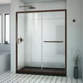 thumbnail image 1 of Infinity-Z 34 Inch D x 60 Inch W x 74-3/4 Inch H Clear Sliding Shower Door with Left Drain Shower Base, 1 of 12
