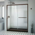 thumbnail image 1 of Infinity-Z 36 Inch D x 60 Inch W x 74-3/4 Inch H Clear Sliding Shower Door with Left Drain Shower Base, 1 of 12