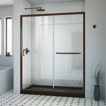 Dreamline Dl-6973Cll88 Infinity-Z 36" D X 60" W X 74-3/4" H Clear Sliding Shower Door,