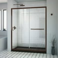 thumbnail image 1 of Infinity-Z 36 Inch D x 48 Inch W x 74-3/4 Inch H Clear Sliding Shower Door with Center Drain Shower Base, 1 of 12