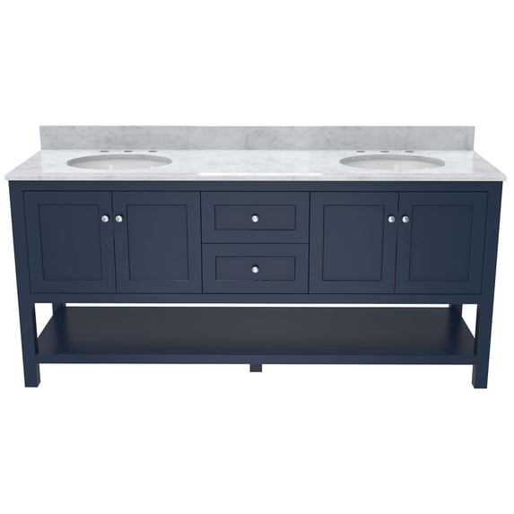 Dreamline VFCM722234RWMNB Continuum 72" Free Standing Double Basin Vanity Set - Blue