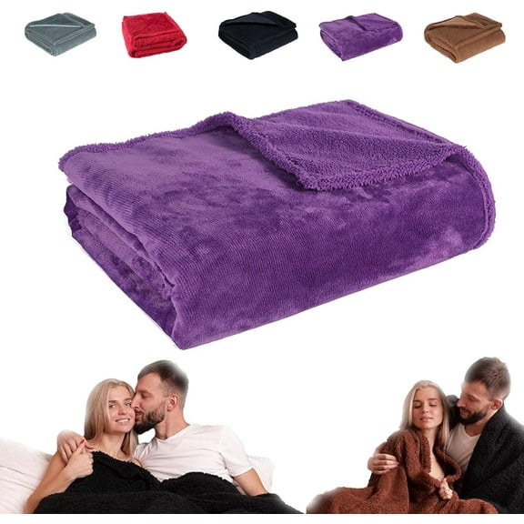 Dreamlovers Waterproof Romance Blanket, Liquid Proof Blanket Pad for Couples, Famous Luxe Love Blanket, The Waterproof Lovesblanket (Purple, L)