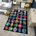 thumbnail image 1 of Dreammotif Basketball Team Logos Rug, Modern Area Rug, Game Room Decor, Colorful Living Room Rugs, Big Bedroom Rug For Teens, 1 of 7