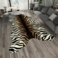 thumbnail image 1 of Dreammotif Black White Zebra Design Modern Area Rug for Living Room - 4 x 6 ft Machine Washable, Thin, Non Slip Backing Carpet, 1 of 8