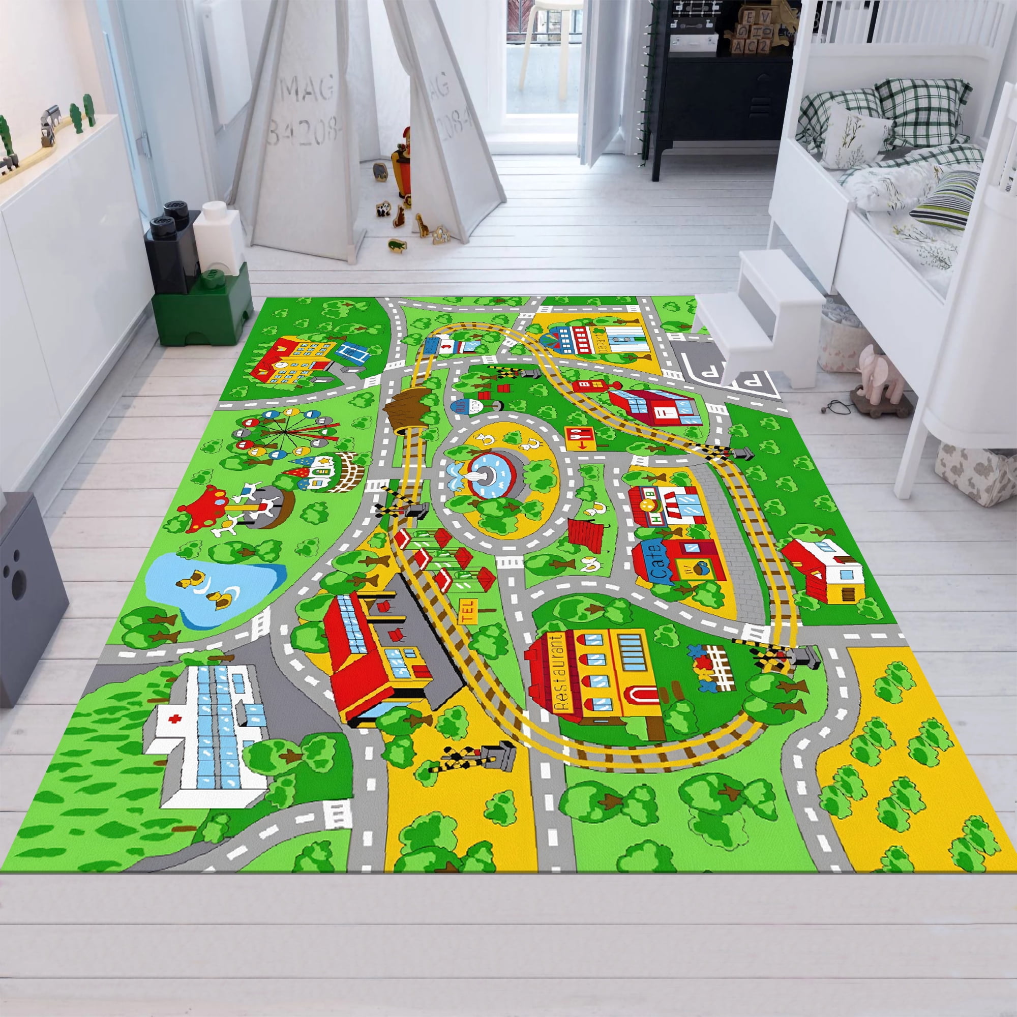 Dreammotif City Life Play Mat for Playing with Car Toy, Game Area for ...