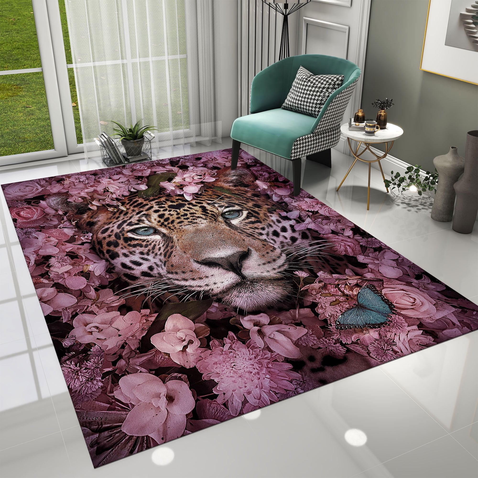 Dreammotif Cool Tiger Modern Area Rug for Living Room - 5.3 x 7.6 ft ...