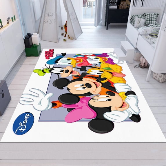 Dreammotif Cute Friends Rug,Mickey And Minnie Inspired Rug,Donald Duck Rug,Kids Rug,Minimalist Rug,Custom Rug,Cute Rug,Nursery Decor,Area Rug, Kids Room Rug