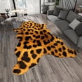 thumbnail image 1 of Dreammotif Decoupe Orange Zebra Skin Modern Area Rug for Living Room - 4 x 6 ft Machine Washable, Thin, Non Slip Backing Carpet, 1 of 8
