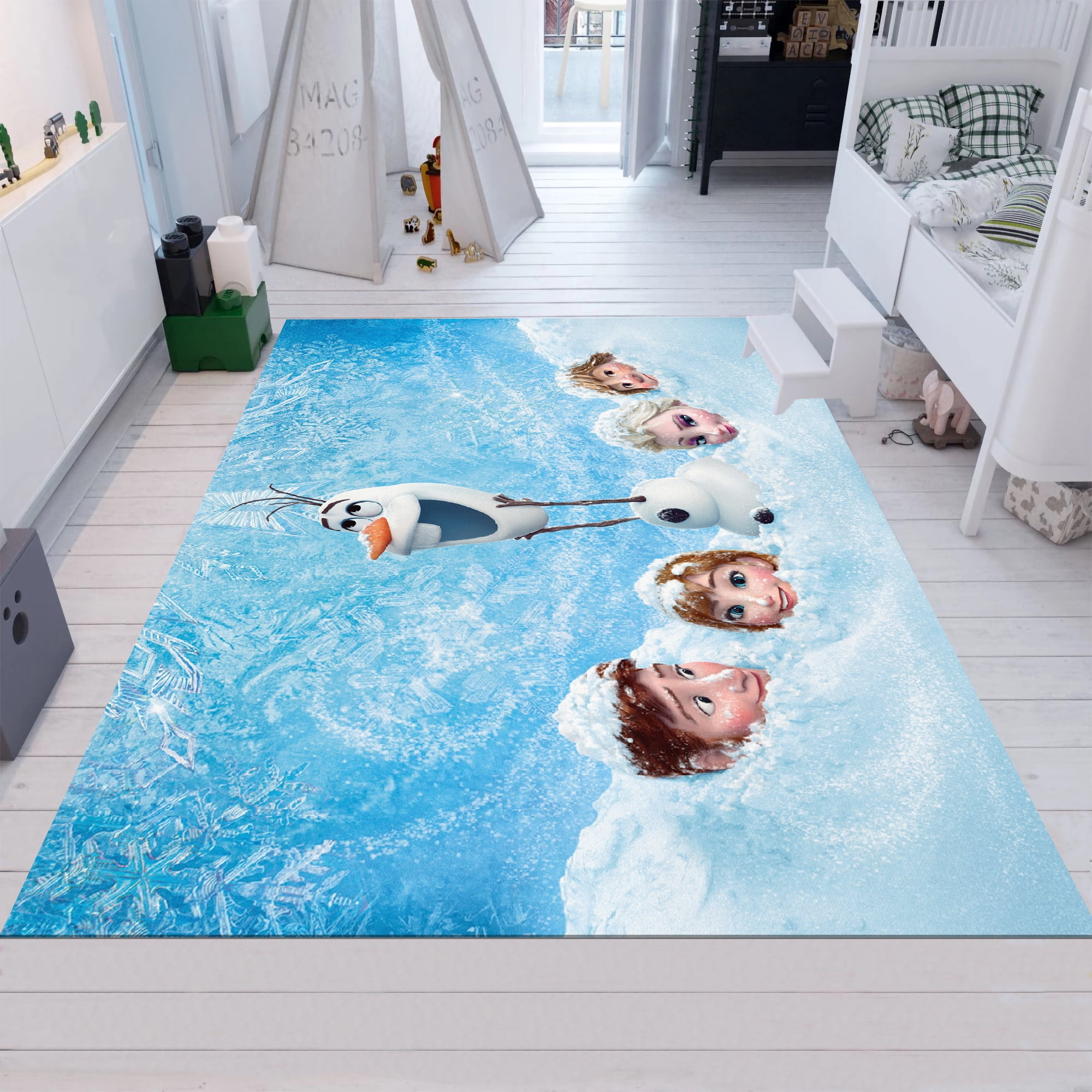 Dreammotif Froze Characters Inspired Area Rug Home Decor Nursery Area ...