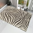 thumbnail image 1 of Dreammotif Grey Zebra Pattern Modern Area Rug for Living Room and Home - 2.6 x 4 ft Machine Washable, Thin, Non Slip Backing Carpet, 1 of 8