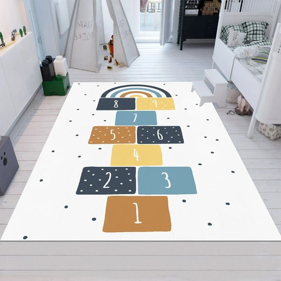 Dreammotif Hopscotch Children's Room Carpet - High Quality, Soft and Durable, Perfect for Children's Room