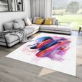 thumbnail image 1 of Dreammotif Paint Patterned Modern Area Rug for Living Room and Home - 6 x 8.5 ft Machine Washable, Thin, Non Slip Backing Carpet, 1 of 8