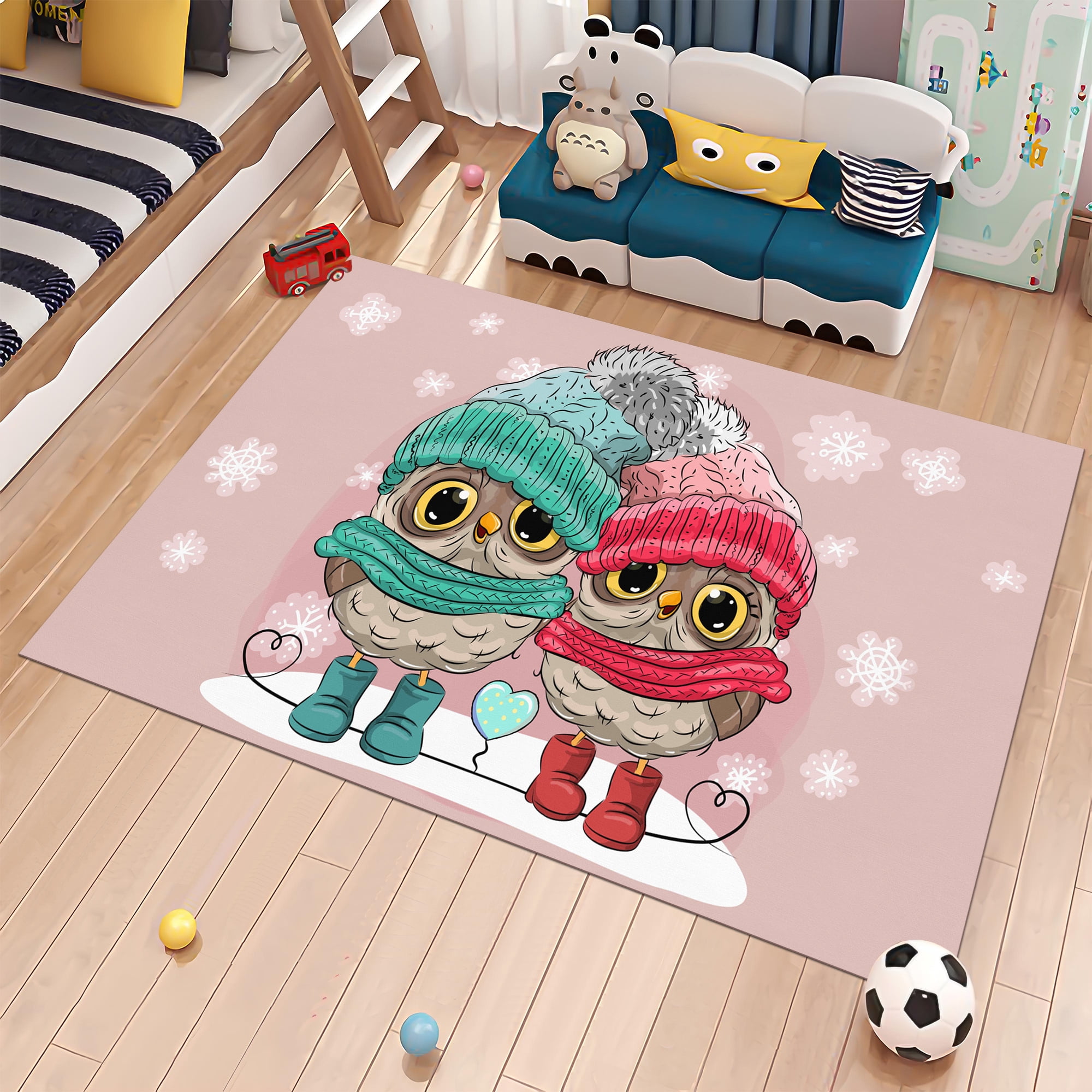Custom Rugs For Baby Dreammotif Pink and Green Chick Kids Rug, Chick Designer Baby Rug, Cute ...