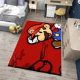 thumbnail image 1 of Dreammotif Red Mario Rug, Modern Area Rug, Game Room Decor, Bedroom Decor For Teens, Colorful Living Room Carpet, Large Bedroom Rug, 1 of 7