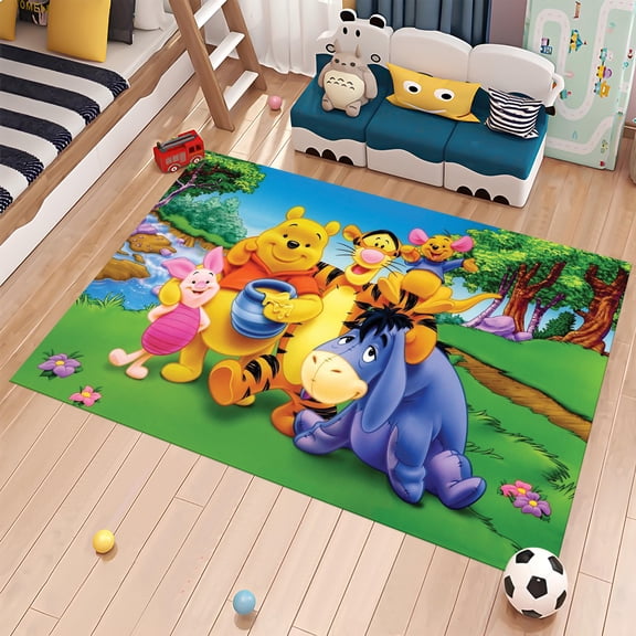 Dreammotif Winnie the Pooh Rug, Characters Rug,Cute Rug,Cartoon Rug,Colorful Rug,Kids Room Rug, - High Quality, Soft and Durable, Perfect for Children's Room